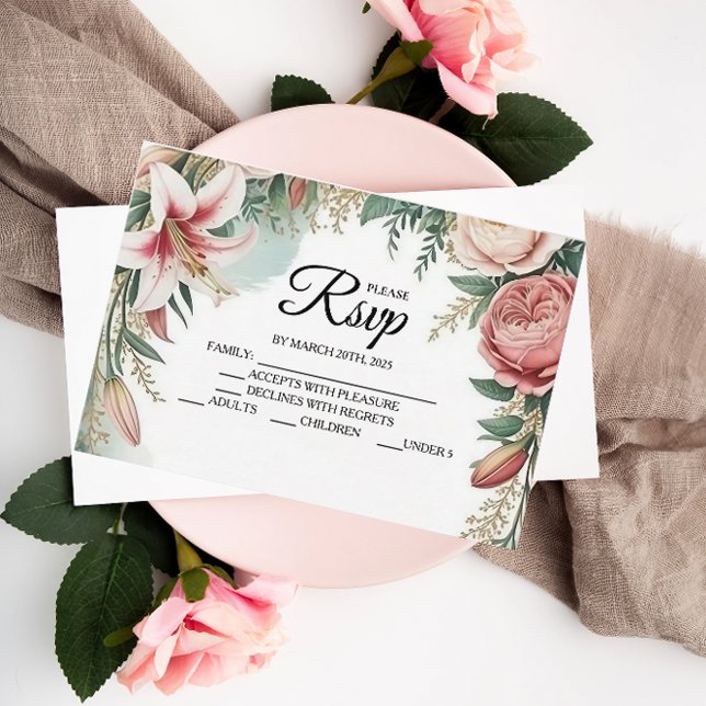 Cartes RSVP Floral Arch Designer (Créateur téléchargé)