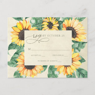 Cartes RSVP Florales de Jardin de Campagne aux Tou