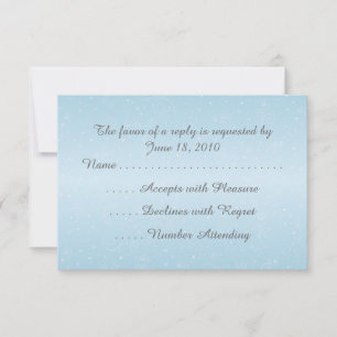 Cartes RSVP hiver
