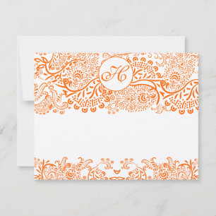 Cartes RSVP-Inséparables Orange Coral Whimsical