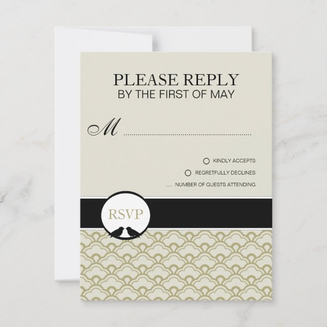 Cartes RSVP Lobirds ou cartes de réponse (Devant)