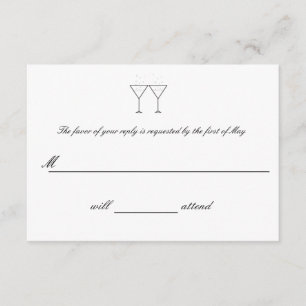 Cartes RSVP "Lunettes de Champagne"