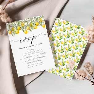 Cartes RSVP Mariage Citrus Citrus Méditerranéen