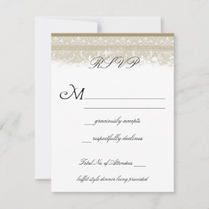 Cartes RSVP Mariage Elégance vintage
