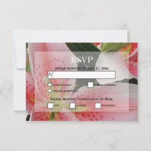 Cartes RSVP Mariage Lys Orientaux Élégantes