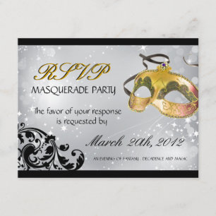 Cartes RSVP Masquerade