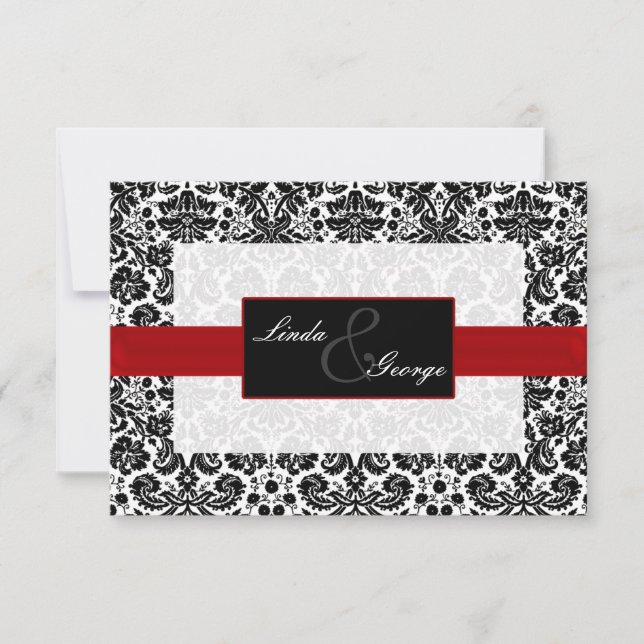 cartes rsvp noir et blanc standard 3,5 x 5 (Devant)