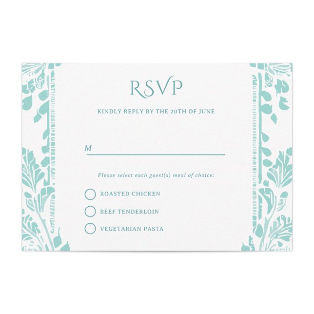 Cartes RSVP Norwich Wedding (Traditional and customizable RSVP text)