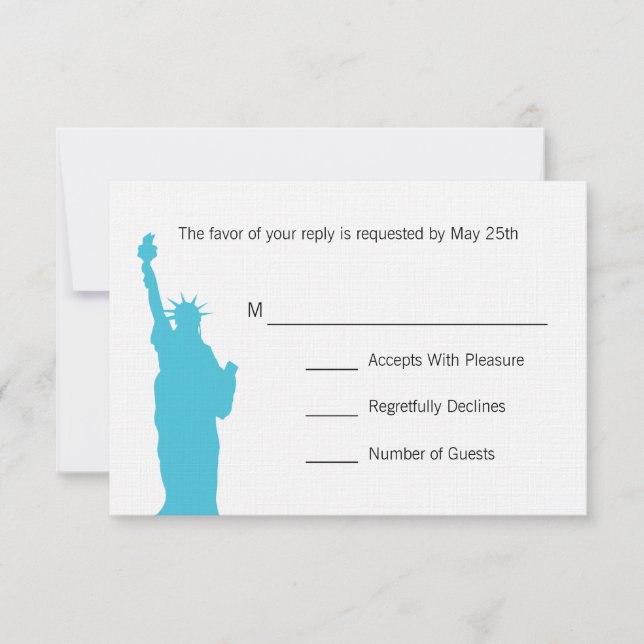 Cartes RSVP NYC Skyline Wedding (Devant)