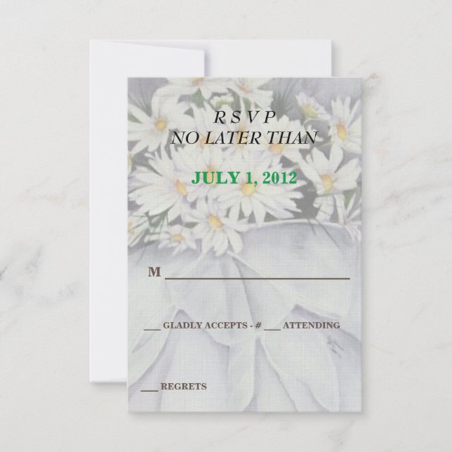 CARTES RSVP PERSONNALISABLES DE JOURNAL BLANC (Devant)