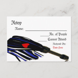 Cartes RSVP personnalisées de la tige en cuir