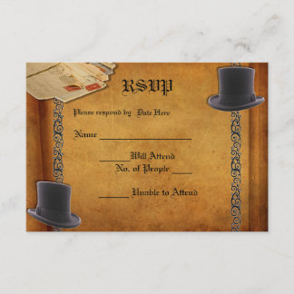 Cartes RSVP personnalisées pour Mariage gay antiqu
