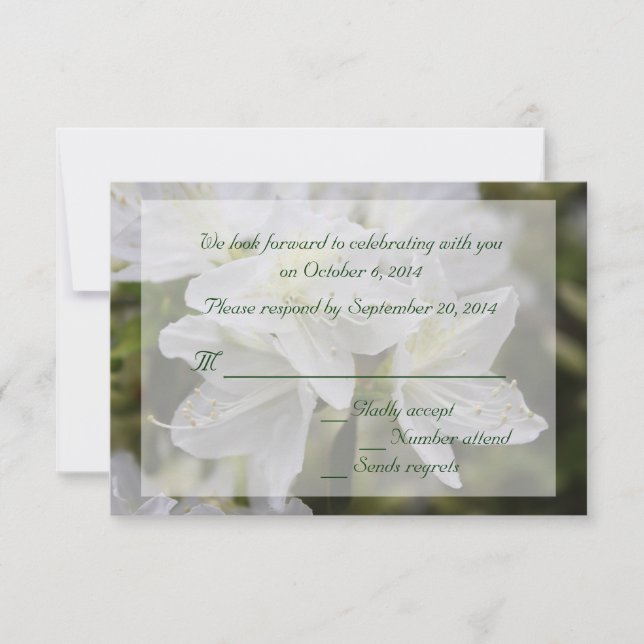 Cartes RSVP pour les mariages de printemps, d'été. (Devant)