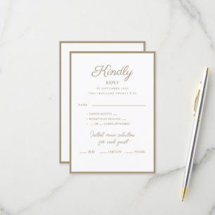 Cartes RSVP pour mariage.
