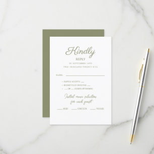 Cartes RSVP pour mariage.