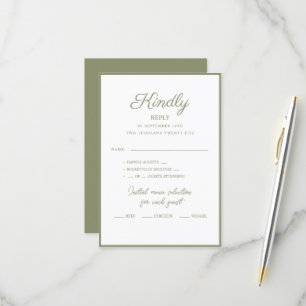 Cartes RSVP pour mariage.