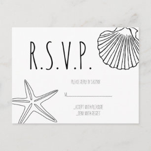 Cartes RSVP pour mariage à l'étoile de mer