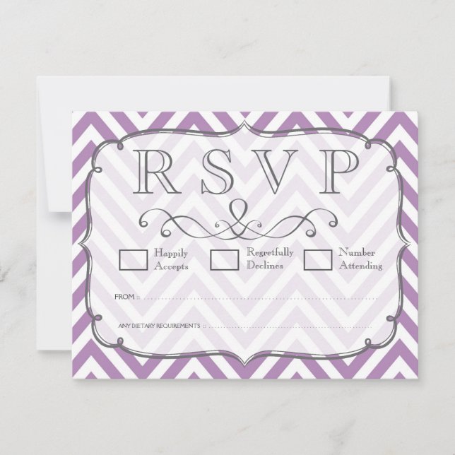 Cartes RSVP pour mariage africain violet et blanc  (Devant)