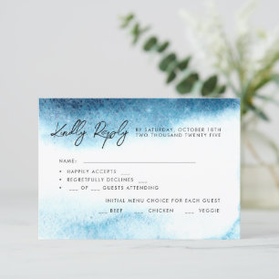 Cartes RSVP pour mariage aquarelle.