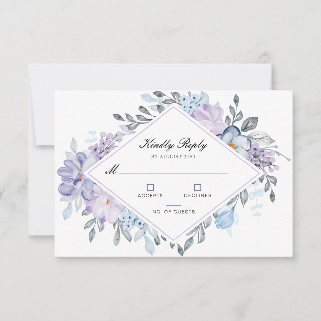Cartes RSVP pour mariage dans le jardin botanique  (Devant)