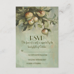 Cartes RSVP pour mariage dans le jardin d'Apple