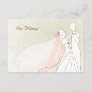 Cartes RSVP pour mariage mariée et mariée élégante