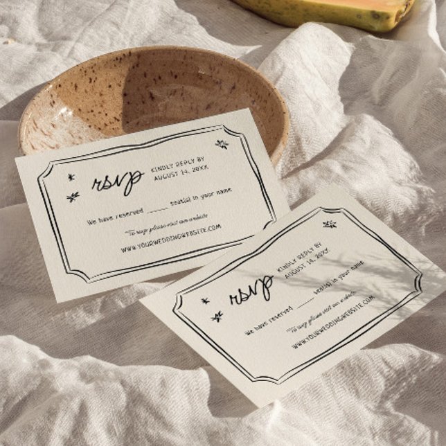Cartes RSVP Quirky Mariage Tirical Main (Créateur téléchargé)