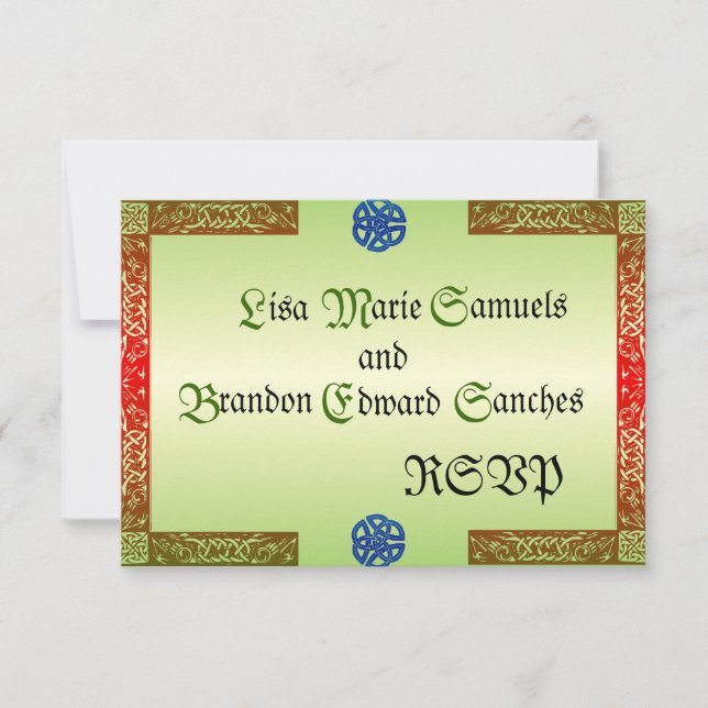 Cartes RSVP Renaissance Wedding (Devant)