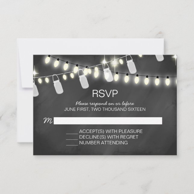 Cartes RSVP Romantic (Devant)