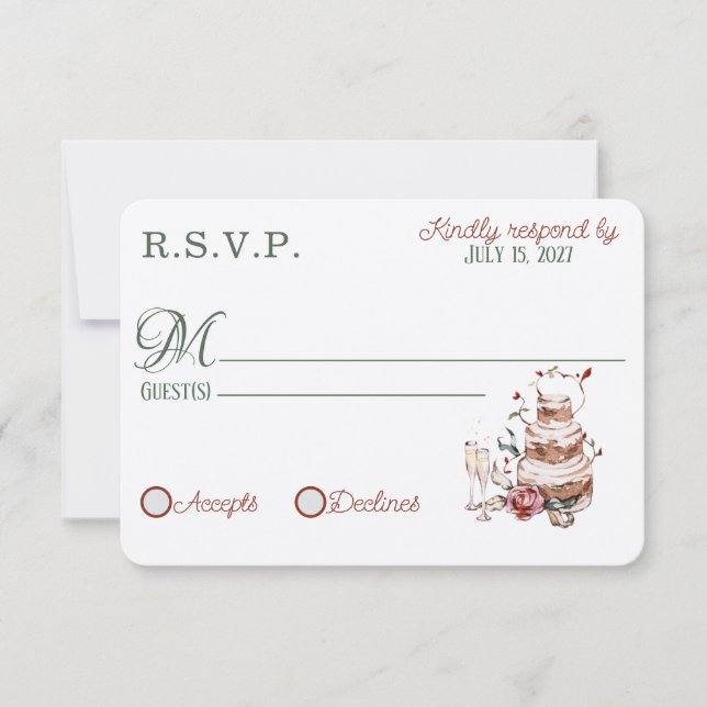 Cartes RSVP Romantic Fall (Devant)