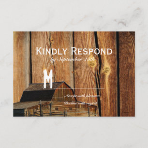 Cartes RSVP Rustic Country Grange