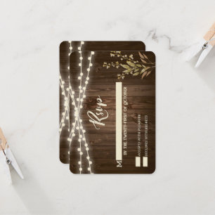 Cartes RSVP rustiques