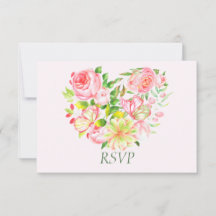 Cartes RSVP Sweetheart Rose Rose