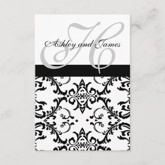 Cartes RSVP Swirl Damask pour Invitations Carrés