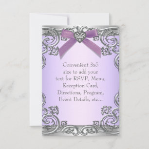Cartes RSVP tout usage violet
