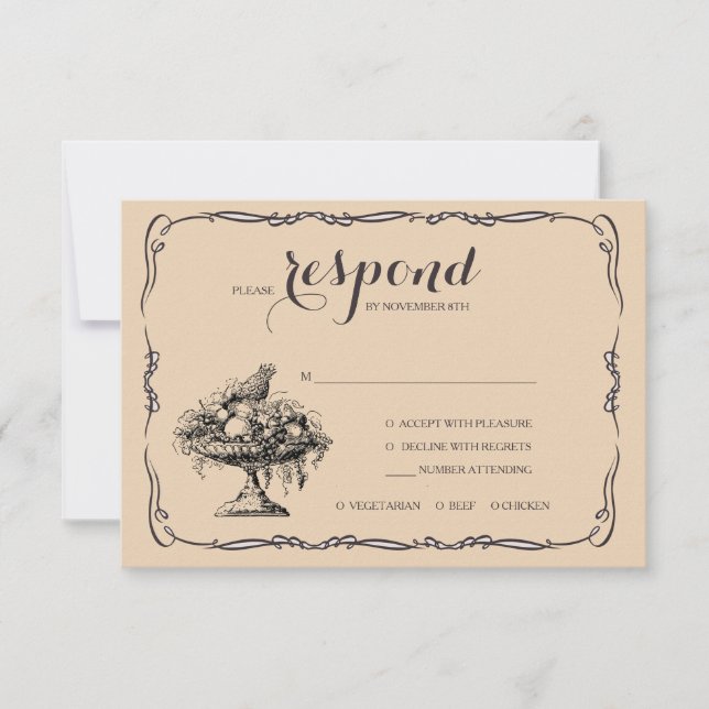 Cartes RSVP Victorian Fruit Bowl (Devant)