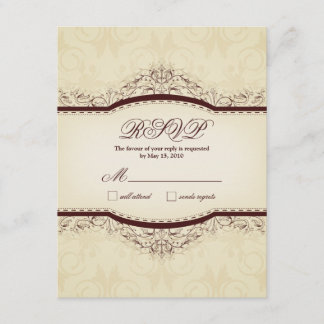 Cartes RSVP Vintages Ornées