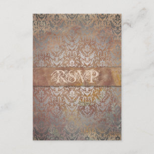 Cartes RSVP vintages Toscane Damask Élégantes