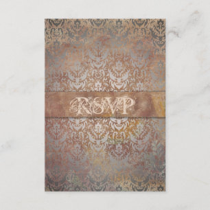 Cartes RSVP vintages Toscane Damask Élégantes