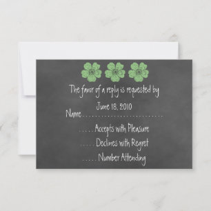 Cartes RSVP Wild Green Roses