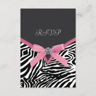 Cartes RSVP Zebra Rose