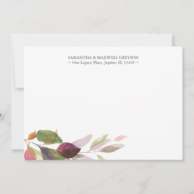 Cartes Rustic Fall Foliage Papeterie (Devant)