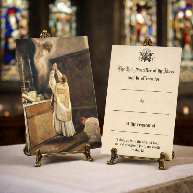 Cartes sacrées de l'offrande de la messe catholiqu (Créateur téléchargé)
