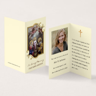 Cartes sacrées du mémorial funéraire catholique