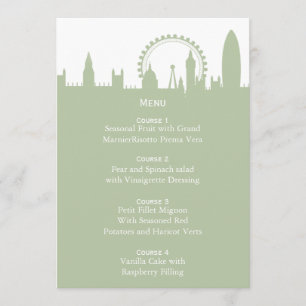 Cartes sages de menu d'horizon de Londres