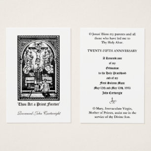 CARTES SAINES DE L'ORDINATION DU PRIÊTRE CATHOLIQU