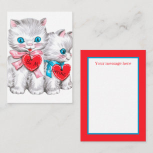 cartes Saint-Valentin rétro vintage chats ajouter 