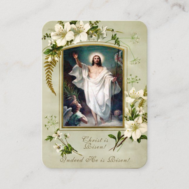 Cartes Saintes de Résurrection de Pâques Prière Pa (Devant)