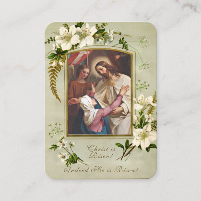 Cartes Saintes de Résurrection de Pâques Prière Pa (Devant)