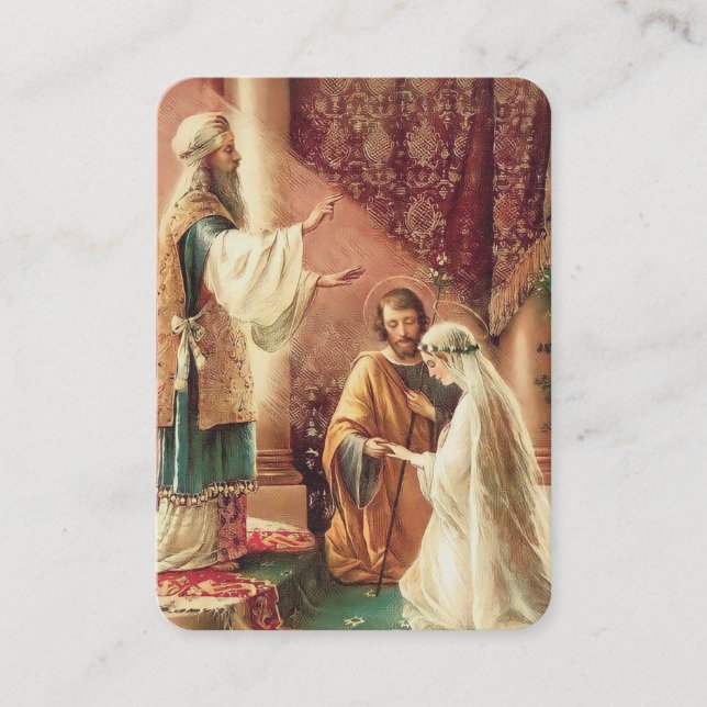 Cartes Saintes Faveurs de Mariage Engagement Catho (Devant)